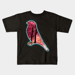 Forest Bird Background Kids T-Shirt